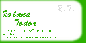 roland todor business card